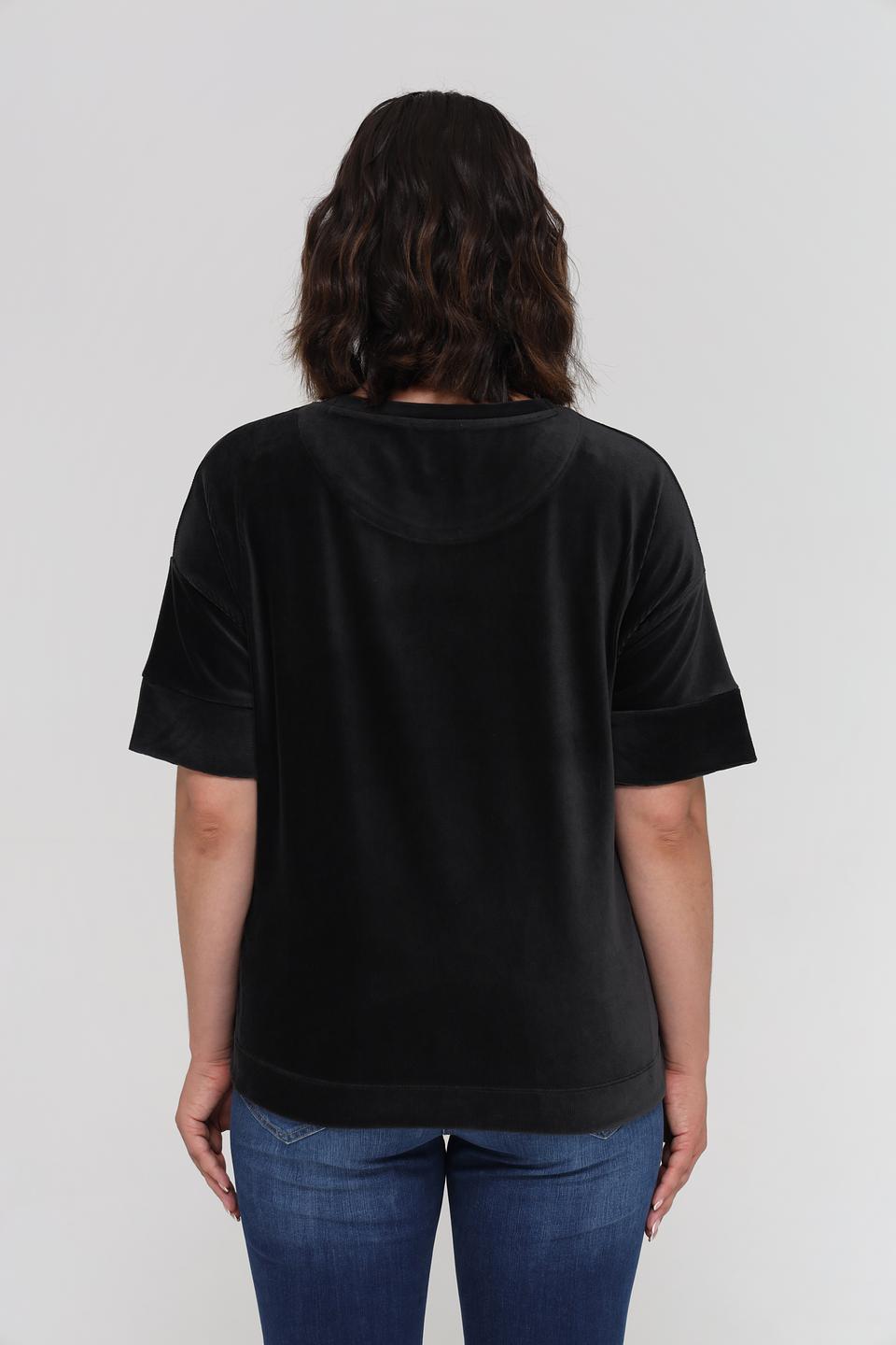 Пуловер Margittes чёрный с коротким рукавом