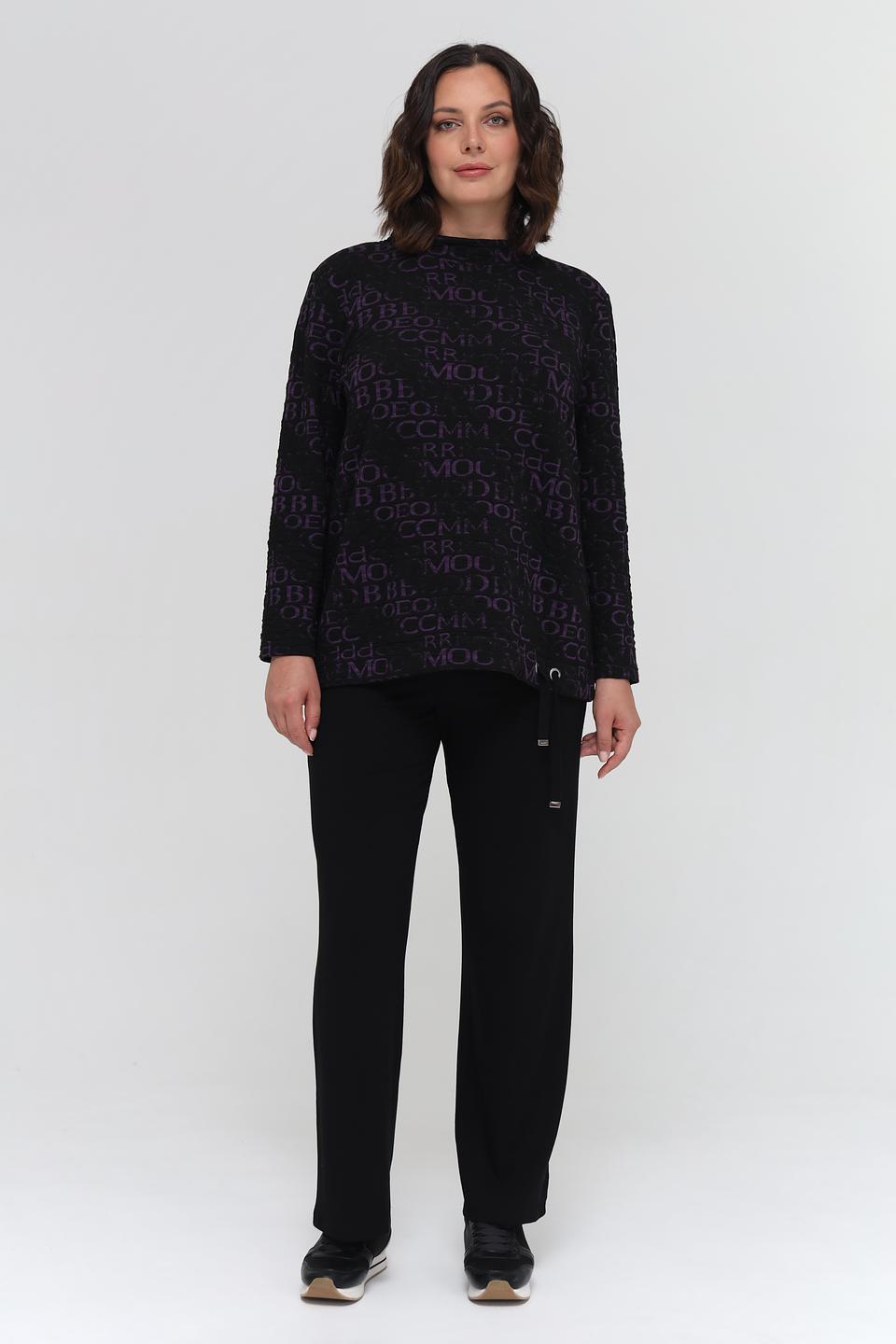 Пуловер Doris Streich с принтом чёрный