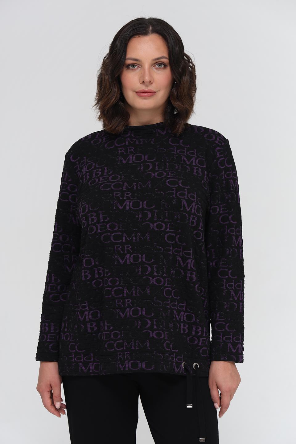 Пуловер Doris Streich с принтом чёрный