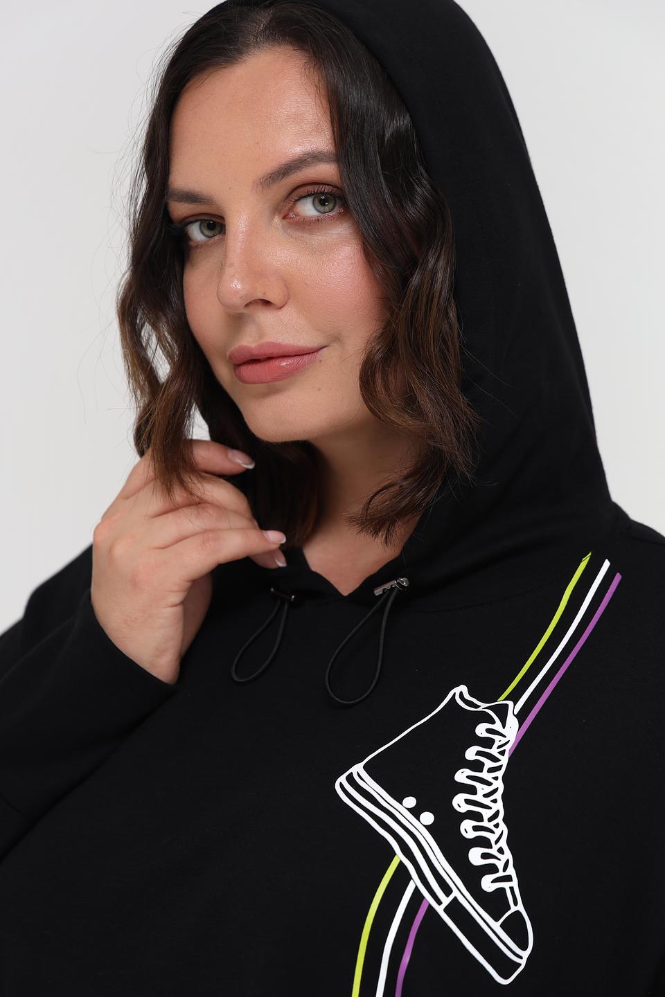 Пуловер Doris Streich с принтом чёрный