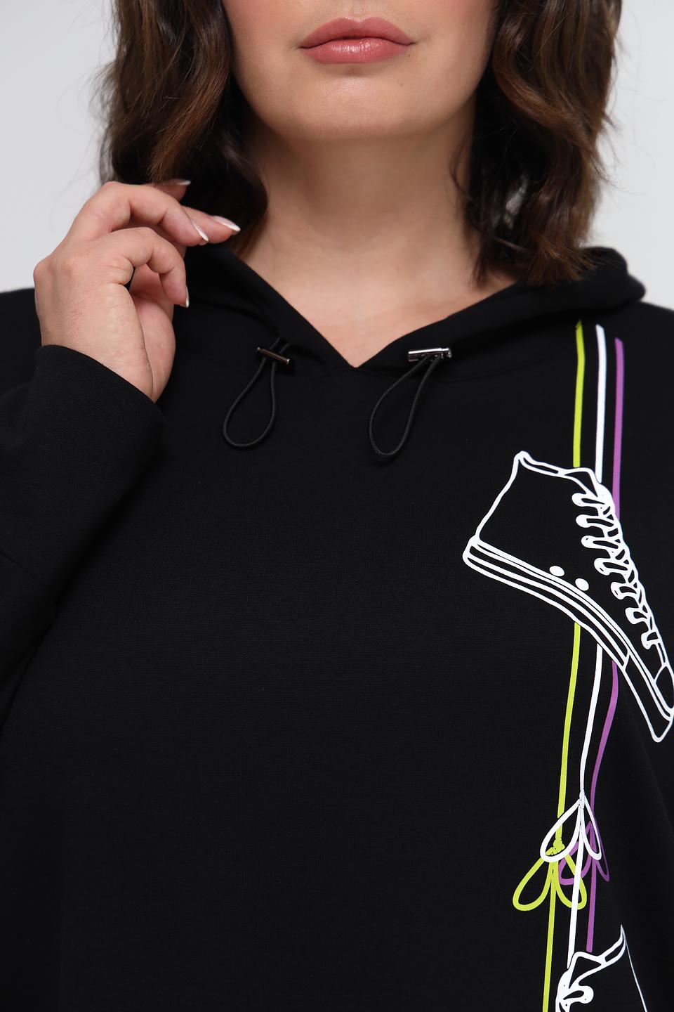 Пуловер Doris Streich с принтом чёрный