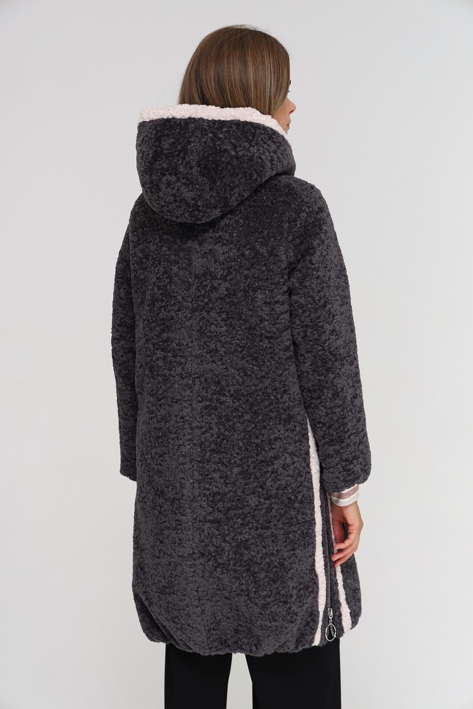 Пальто Electra style серое с мехом