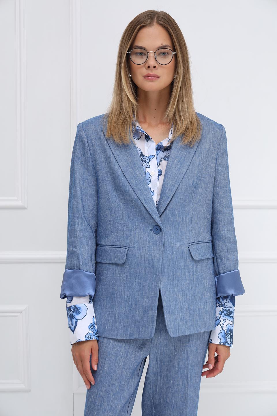 Жакет Monari льняной голубой