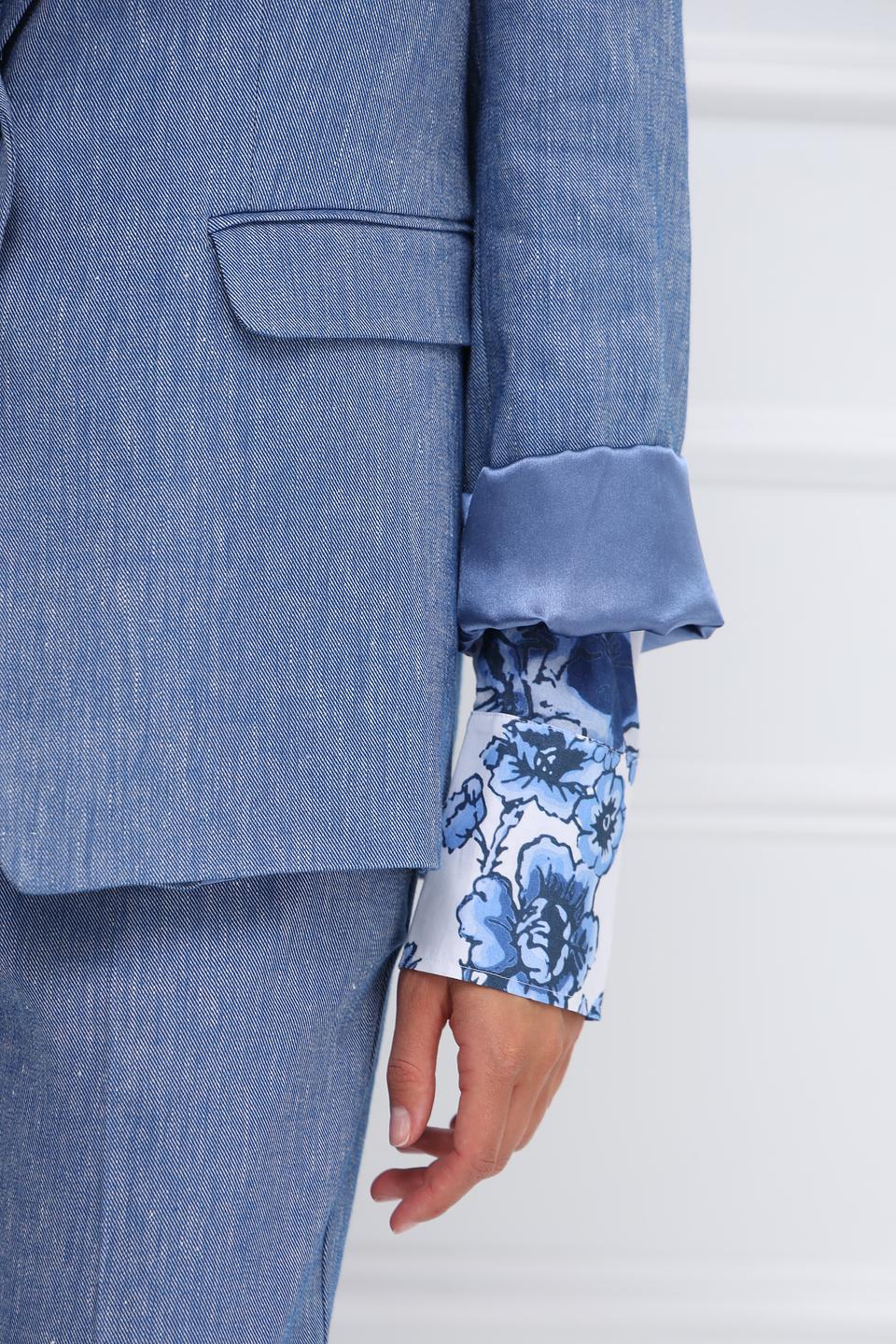 Жакет Monari льняной голубой