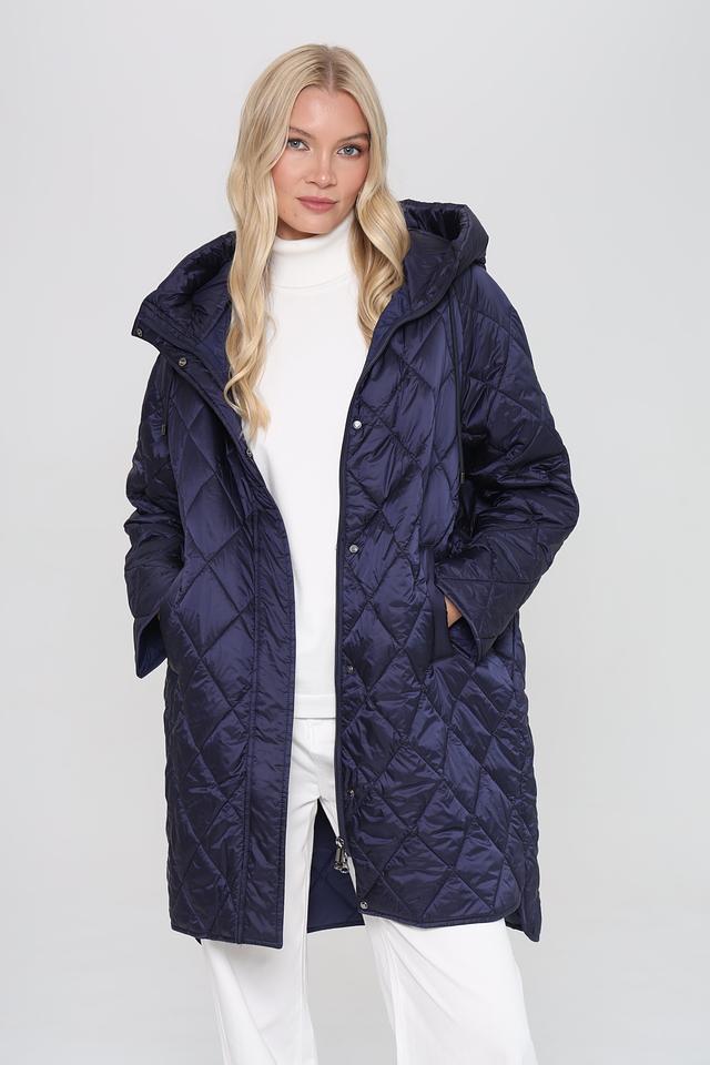 Пальто Pezzo стеганое синее