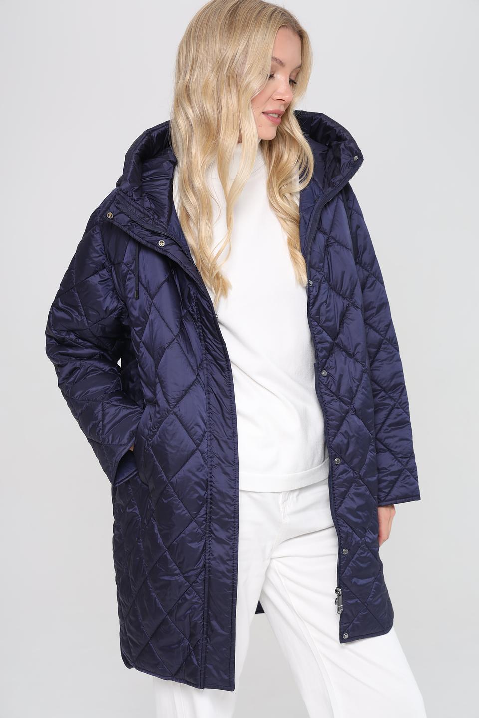 Пальто Pezzo стеганое синее
