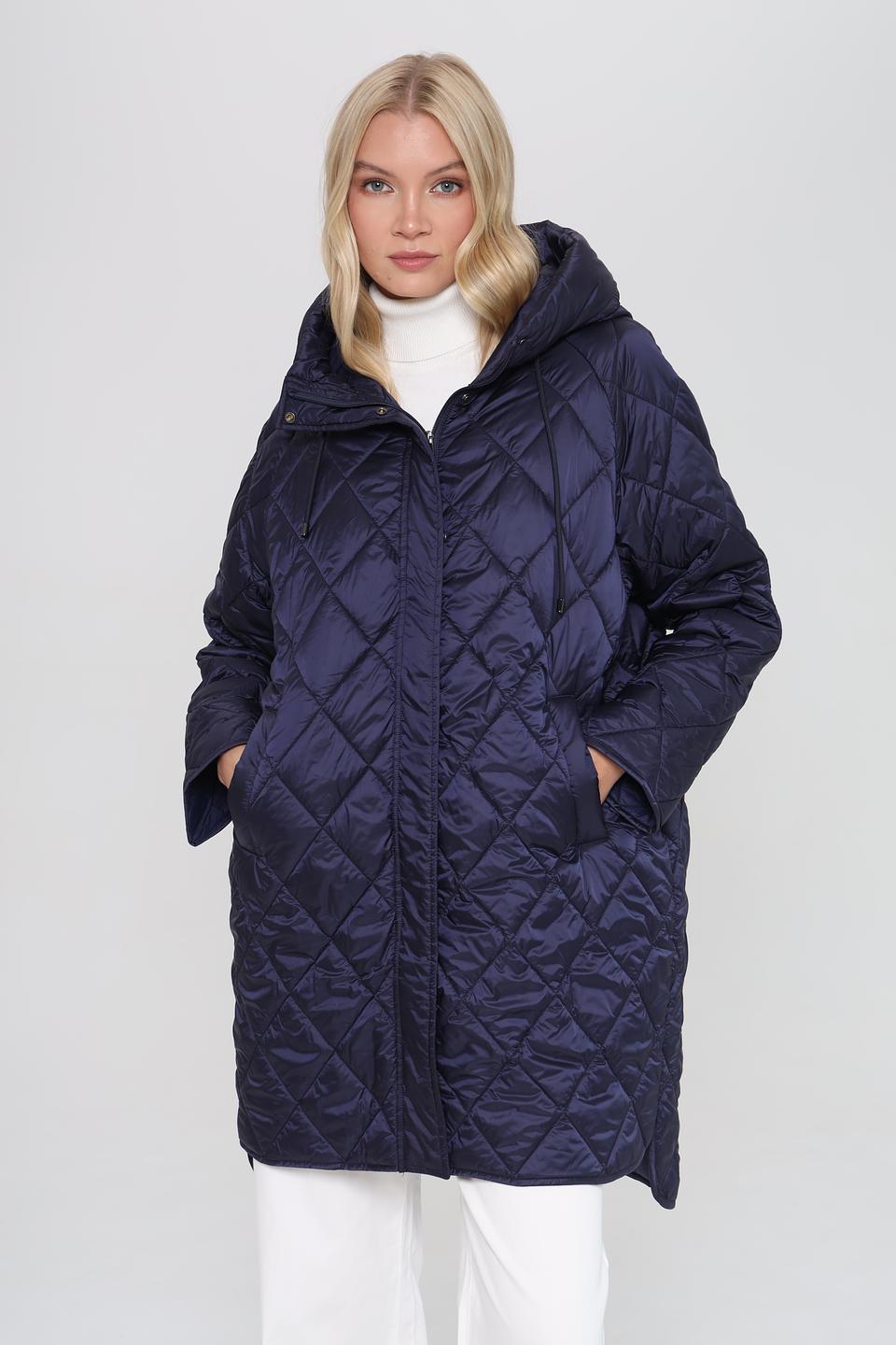 Пальто Pezzo стеганое синее