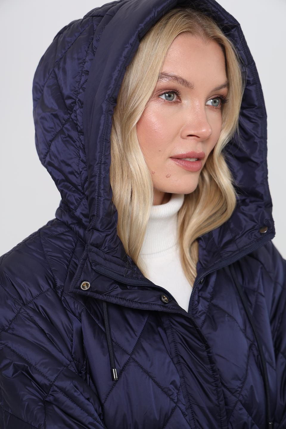 Пальто Pezzo стеганое синее