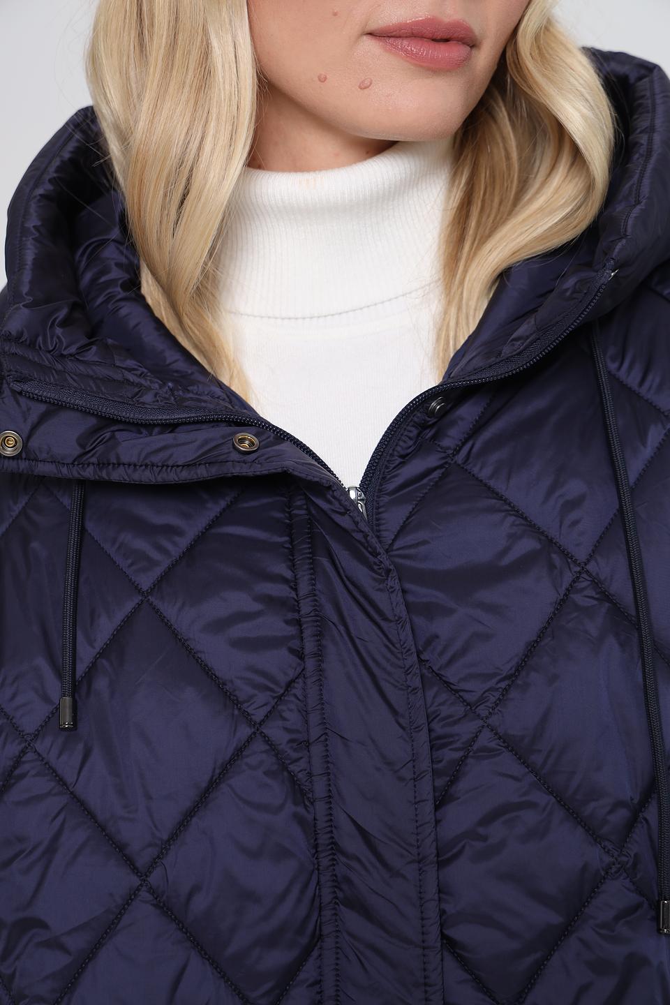 Пальто Pezzo стеганое синее