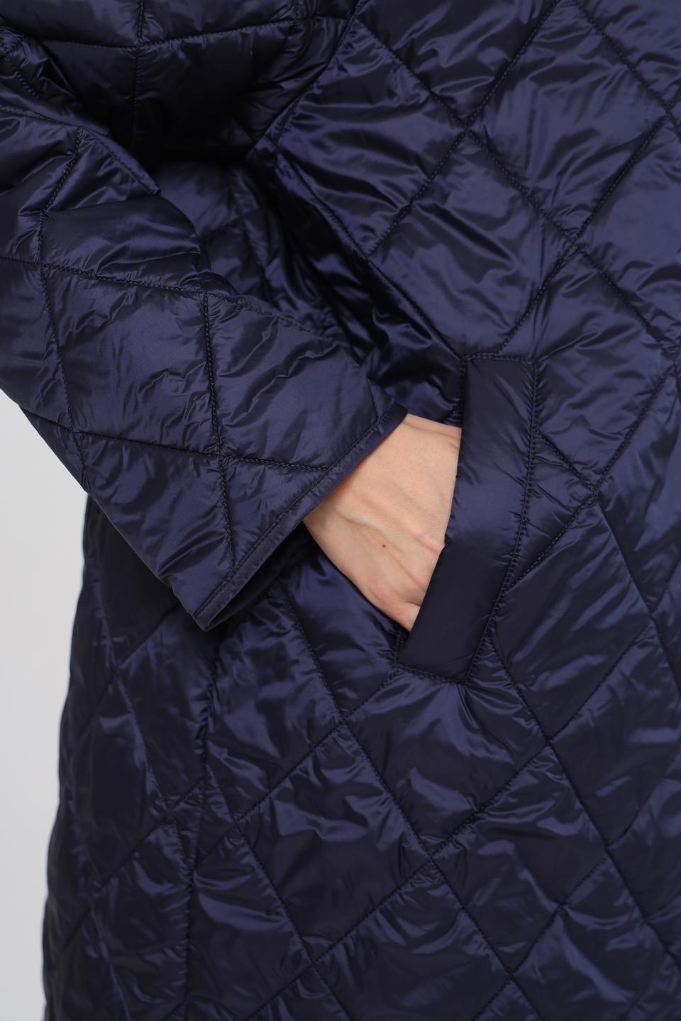 Пальто Pezzo стеганое синее