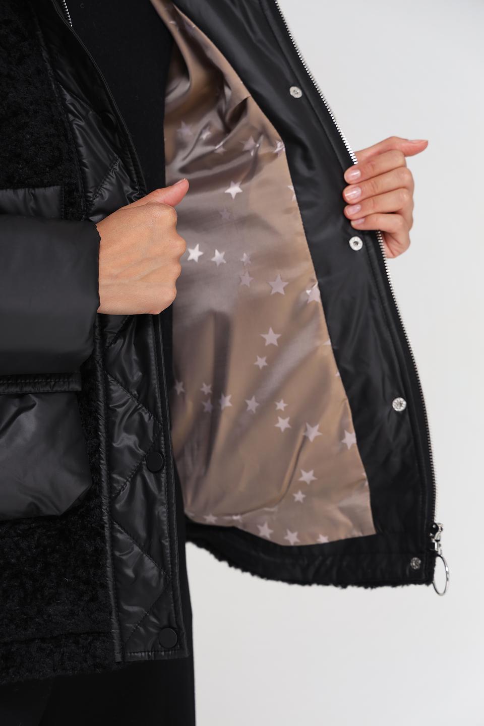 Куртка Electra style комбинированная чёрная