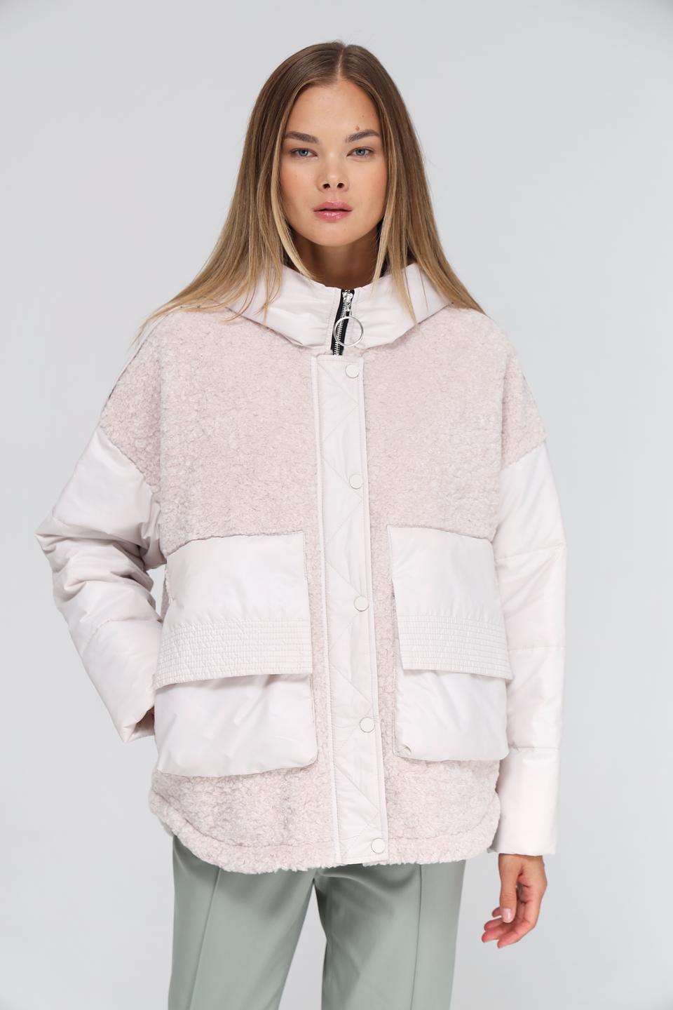 Куртка Electra style комбинированная бежевая