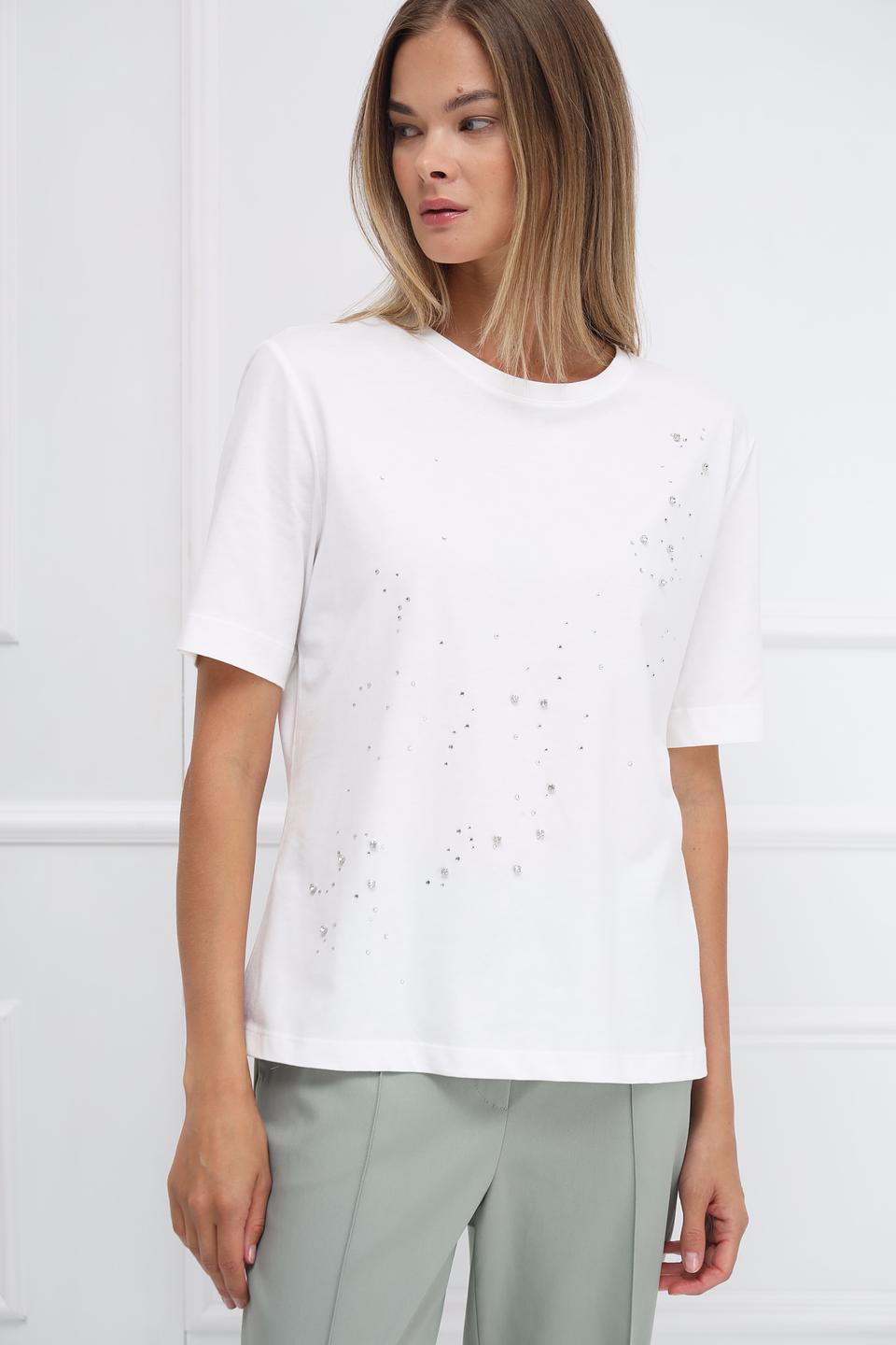 Футболка Gerry Weber с кристаллами, белый