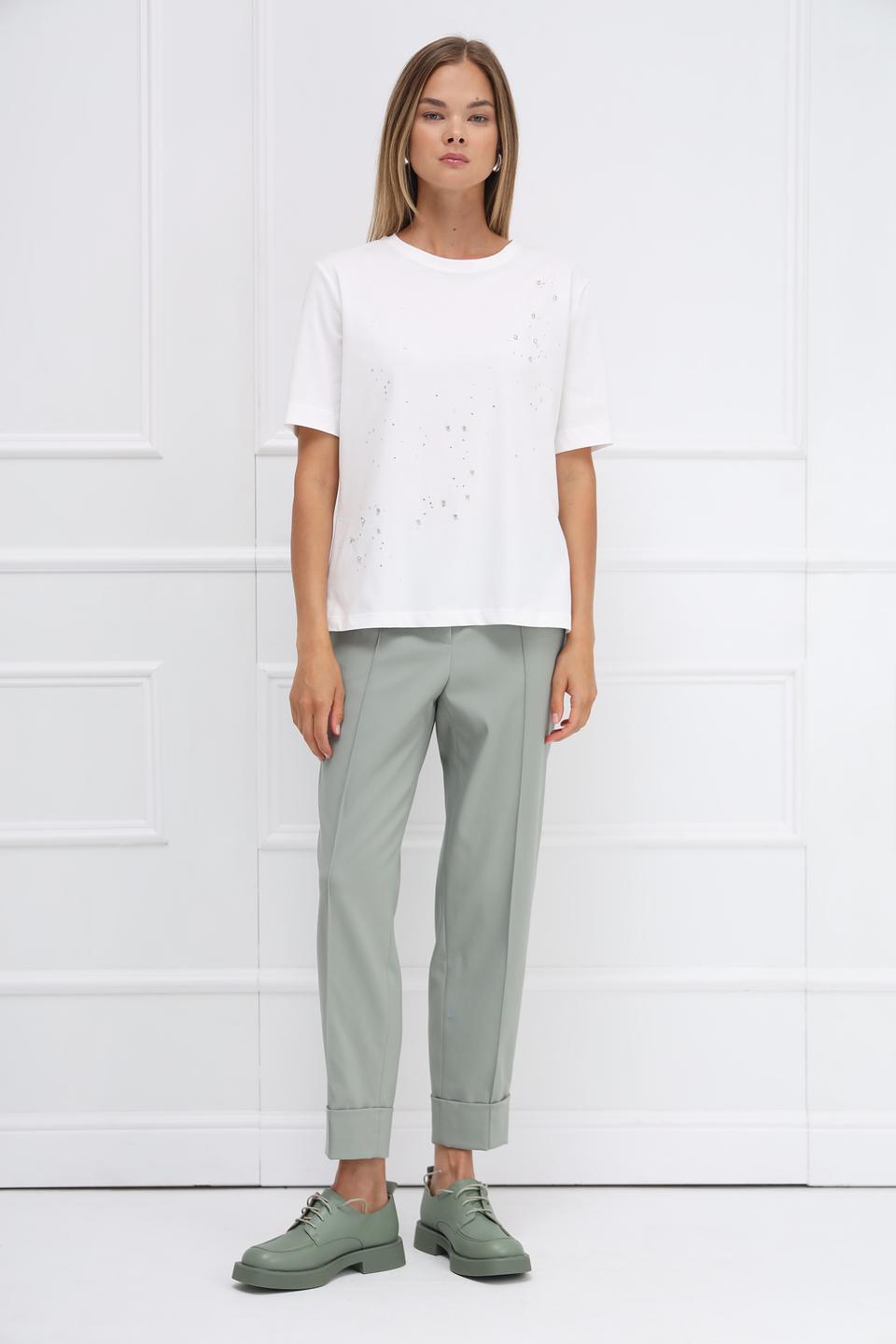 Футболка Gerry Weber с кристаллами, белый