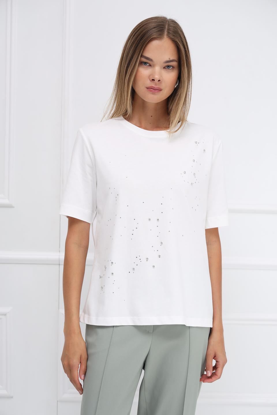 Футболка Gerry Weber с кристаллами, белый