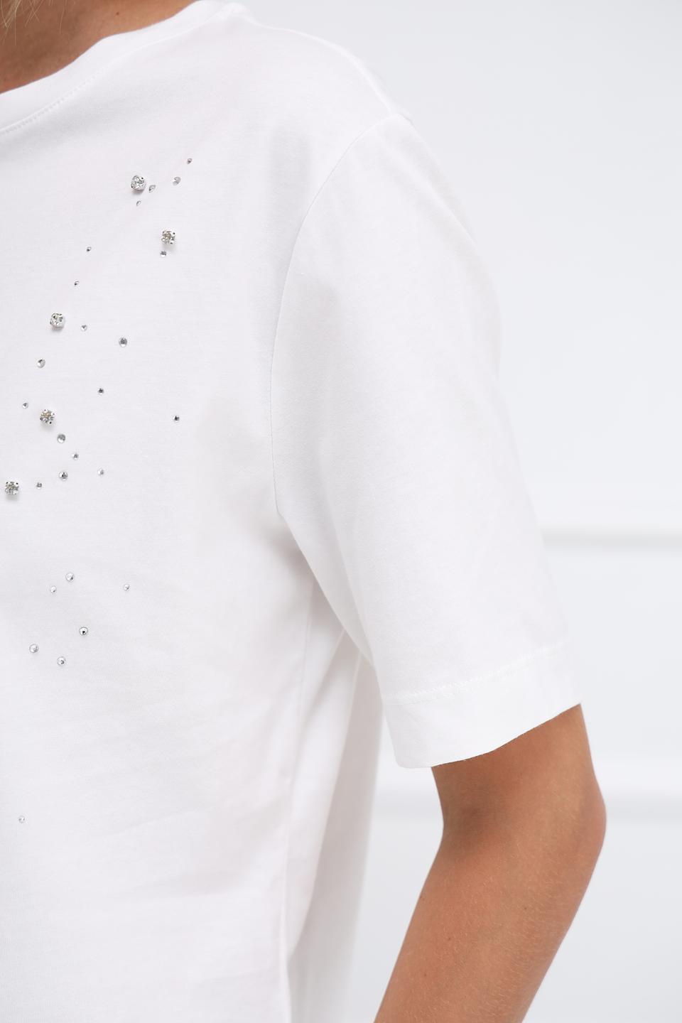 Футболка Gerry Weber с кристаллами, белый