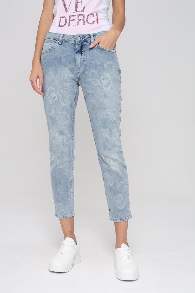 Джинсы Monari с цветочным принтом