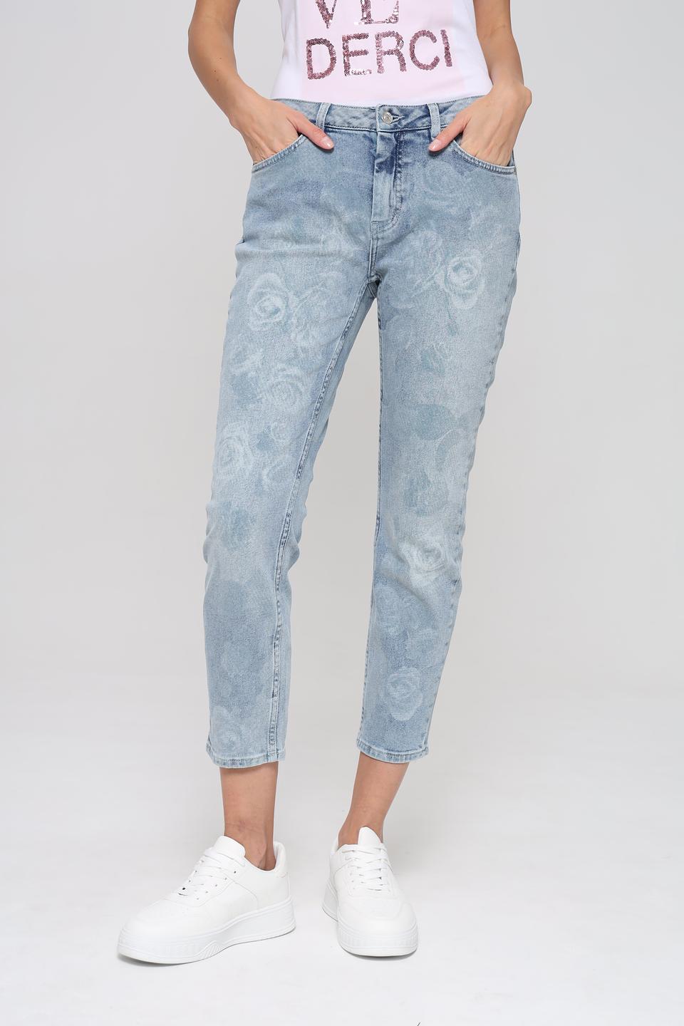 Джинсы Monari с цветочным принтом