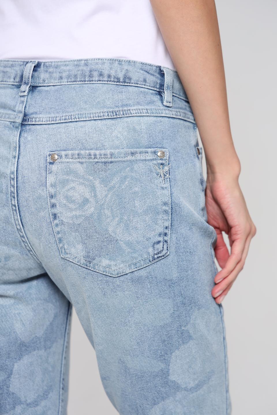 Джинсы Monari с цветочным принтом