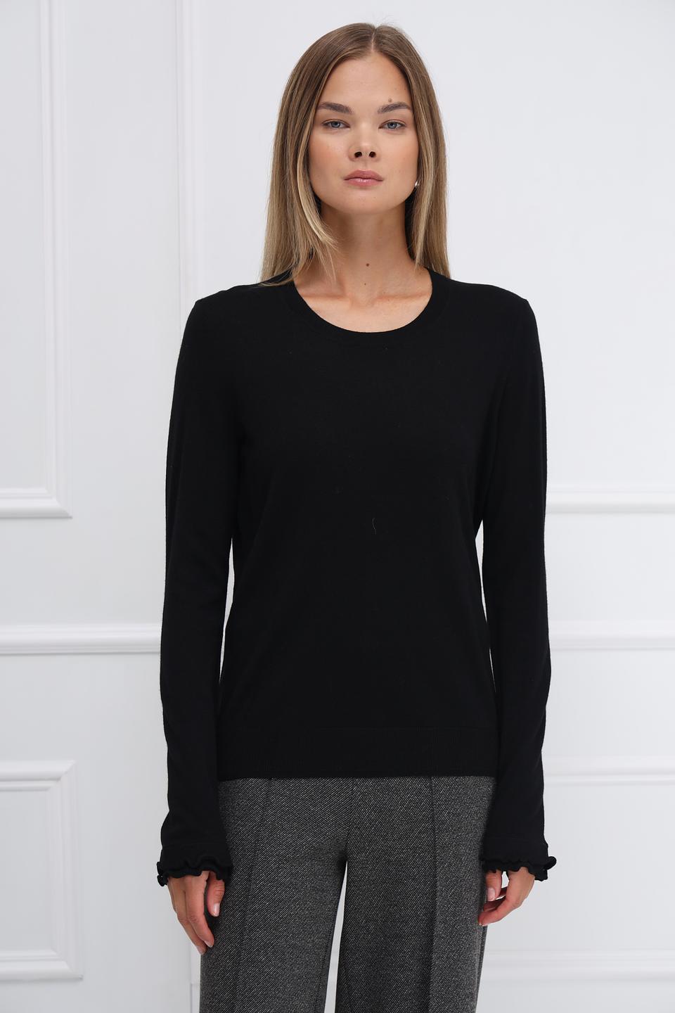 Пуловер Gerry Weber чёрный с воланами