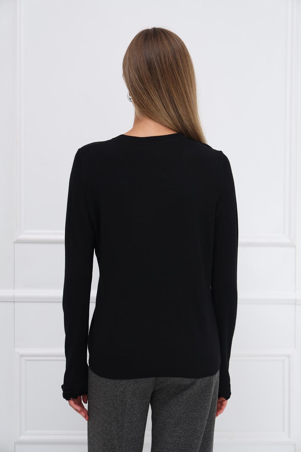 Пуловер Gerry Weber чёрный с воланами