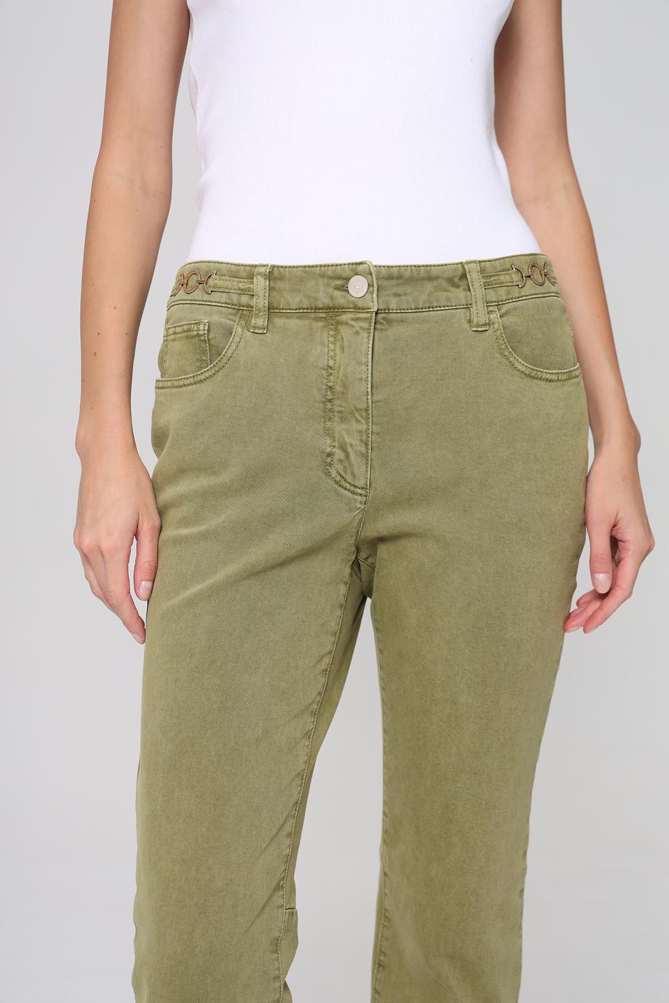 Джинсы Luisa Cerano оливковые