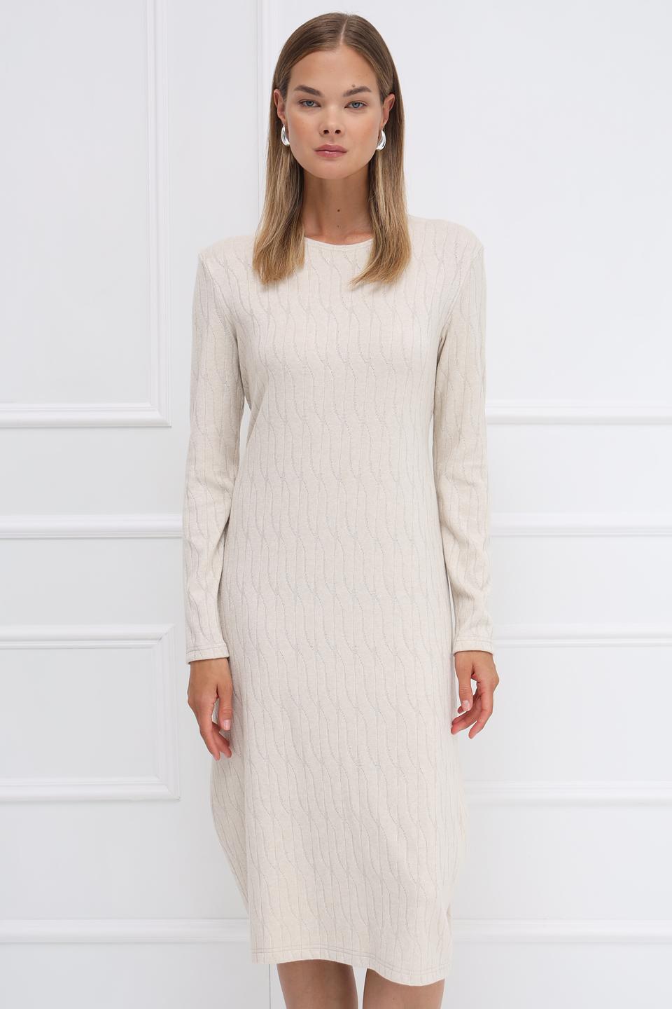 Платье Beatris вязаное бежевое