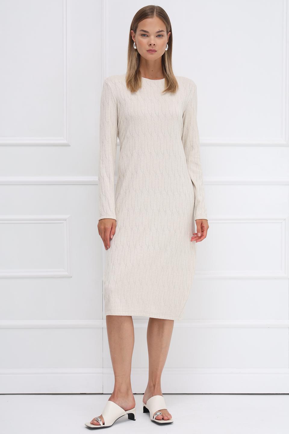 Платье Beatris вязаное бежевое