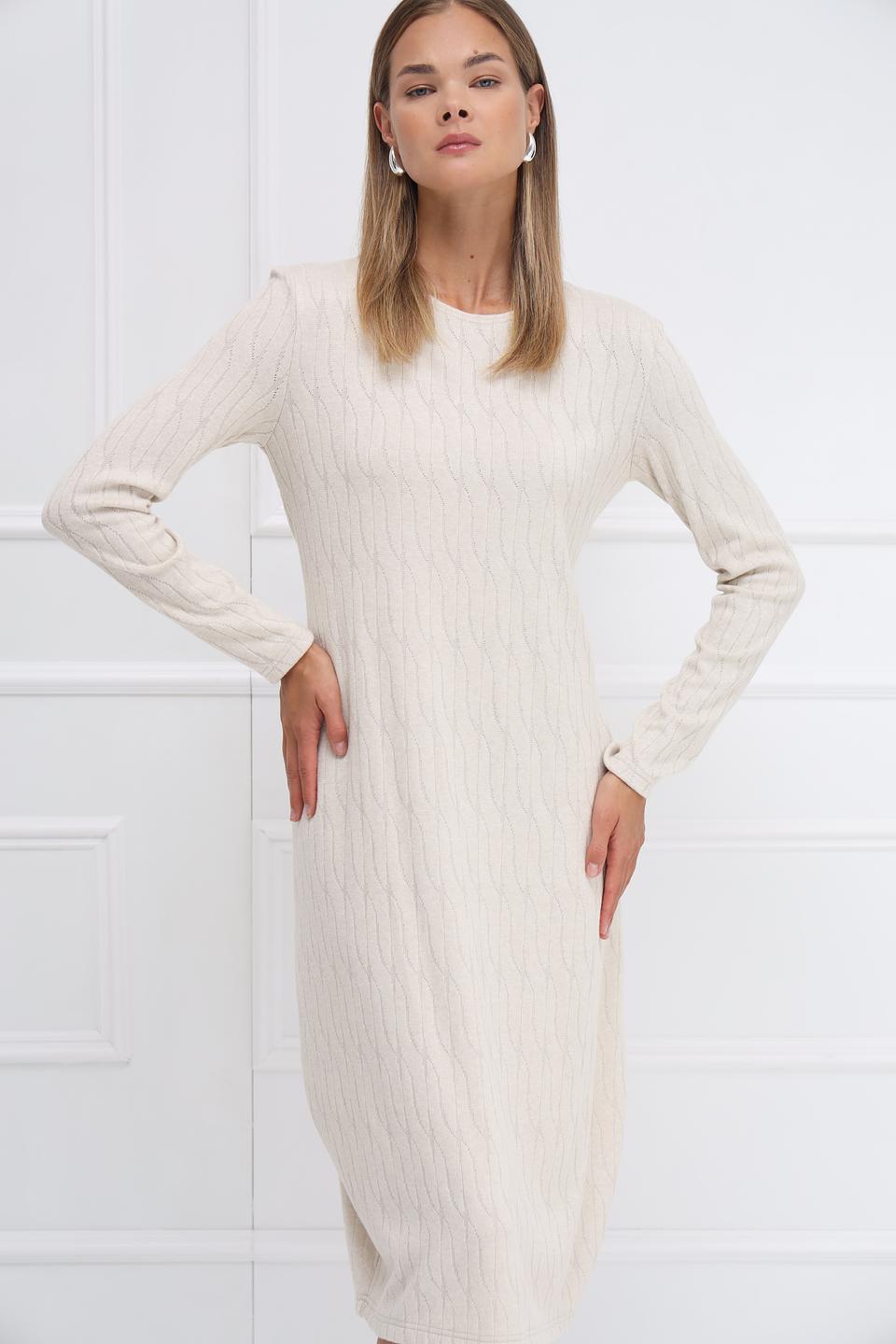 Платье Beatris вязаное бежевое