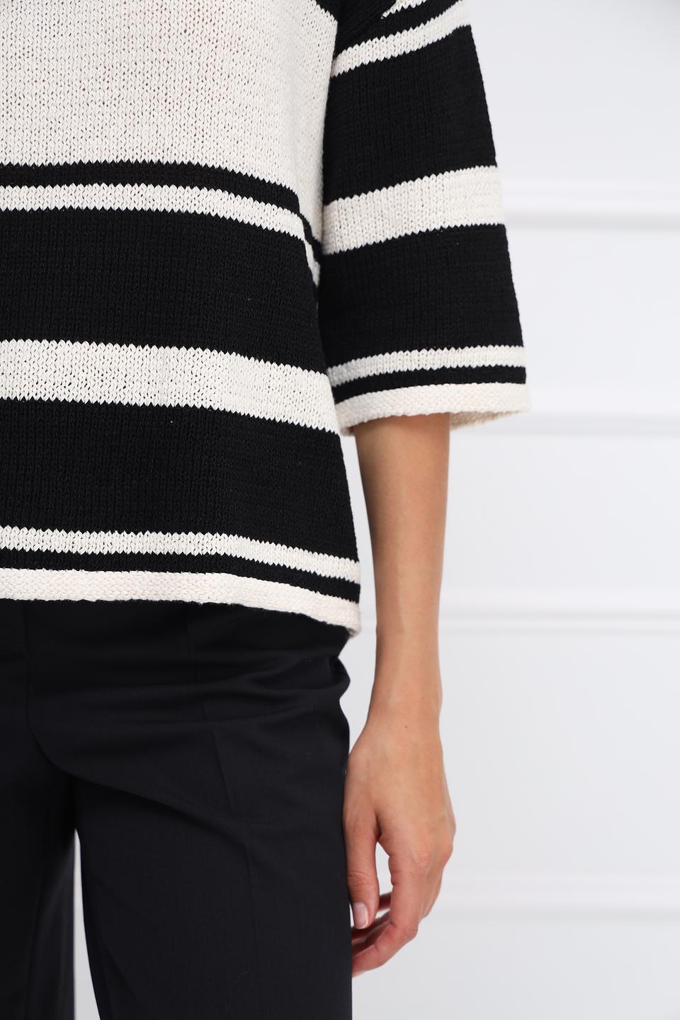 Пуловер Oui в полоску
