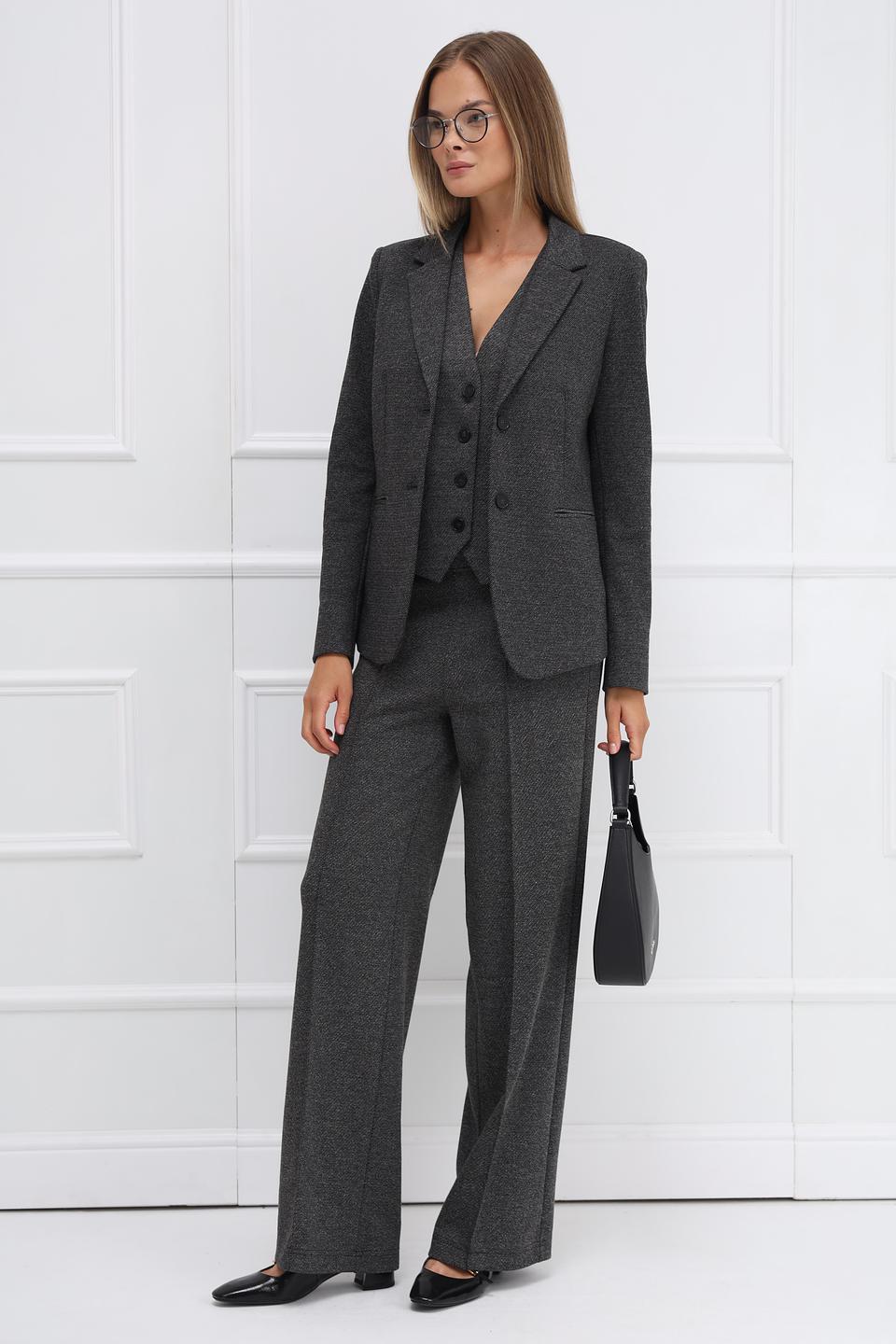 Жакет Oui женский серый в клетку