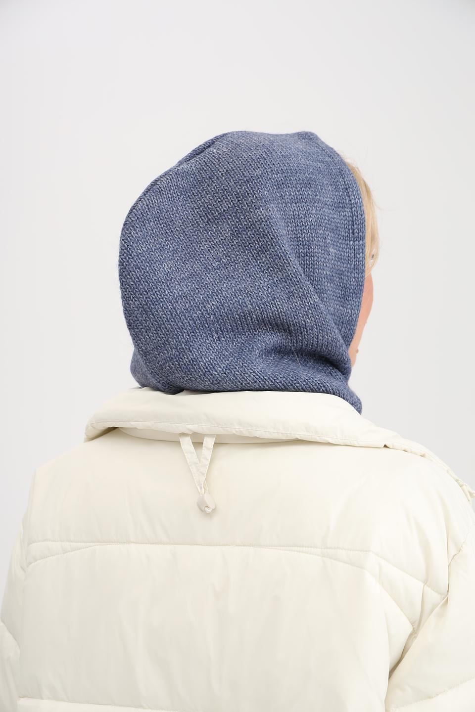 Шапка Adel вязаная синяя