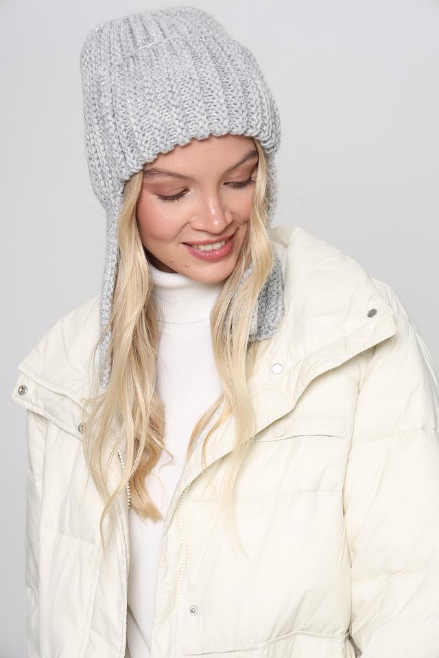 Шапка Adel с ушами серая