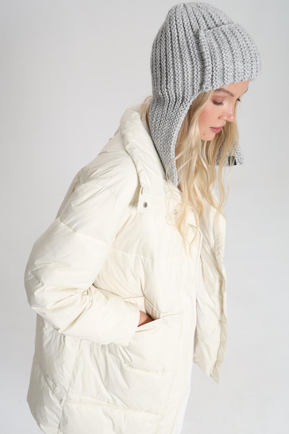 Шапка Adel с ушами серая