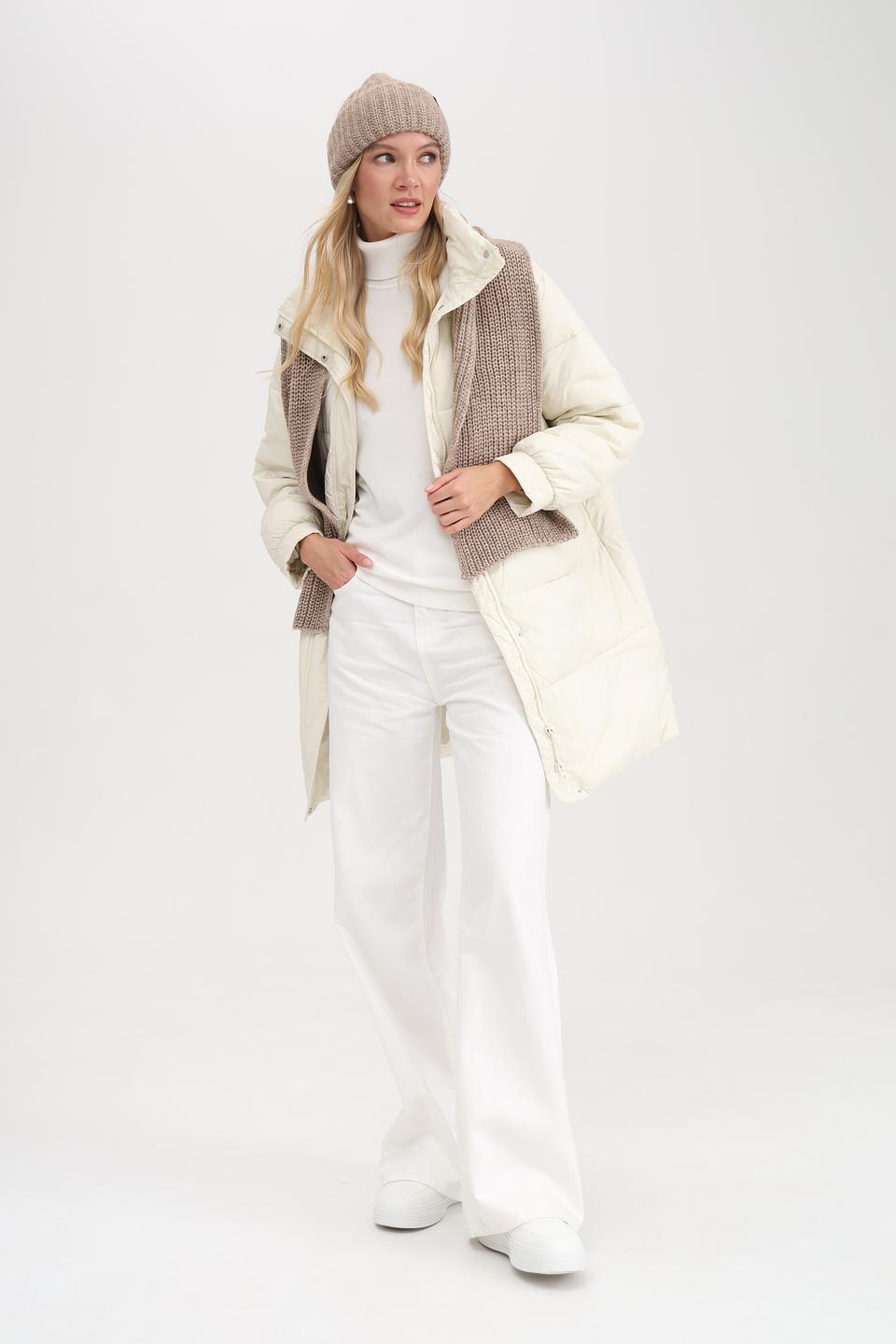 Шапка Adel вязаная бежевая