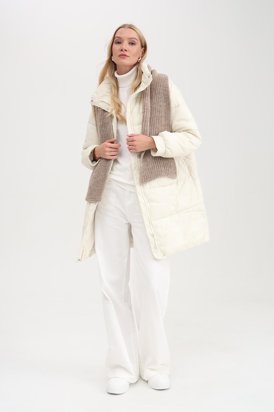 Шарф Adel вязаный бежевый