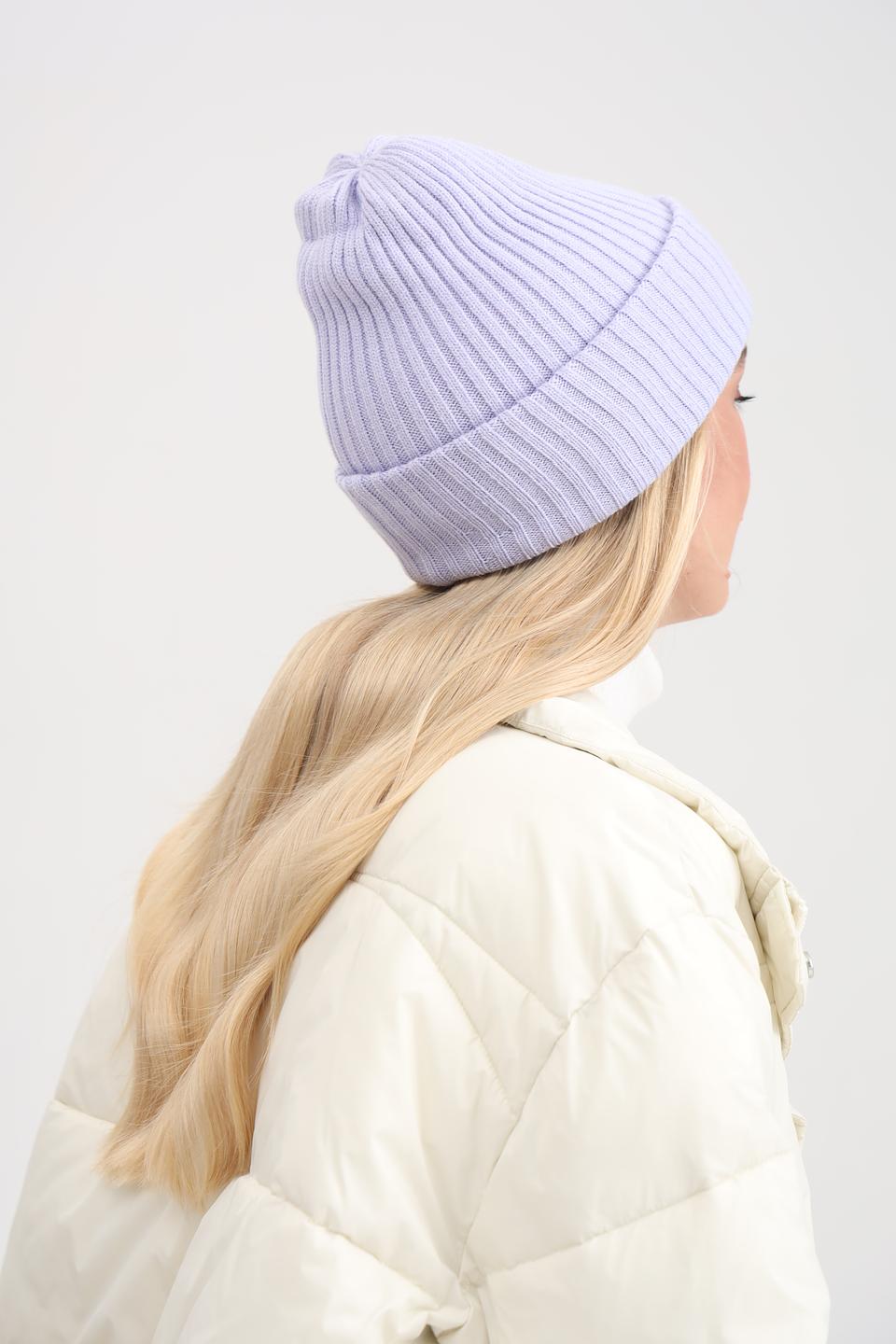 Шапка Adel вязаная лавандовая