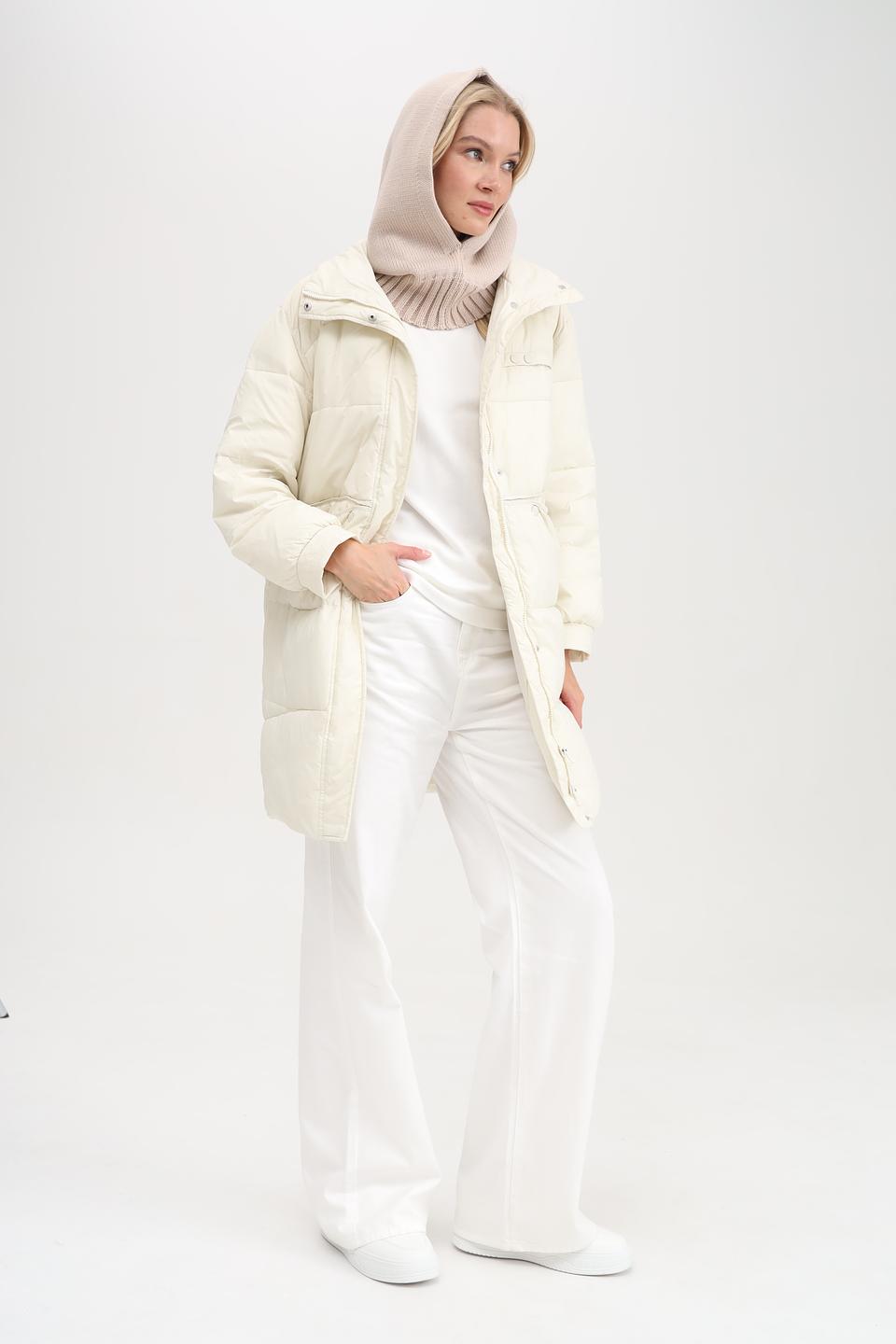 Шапка Adel вязаная бежевая