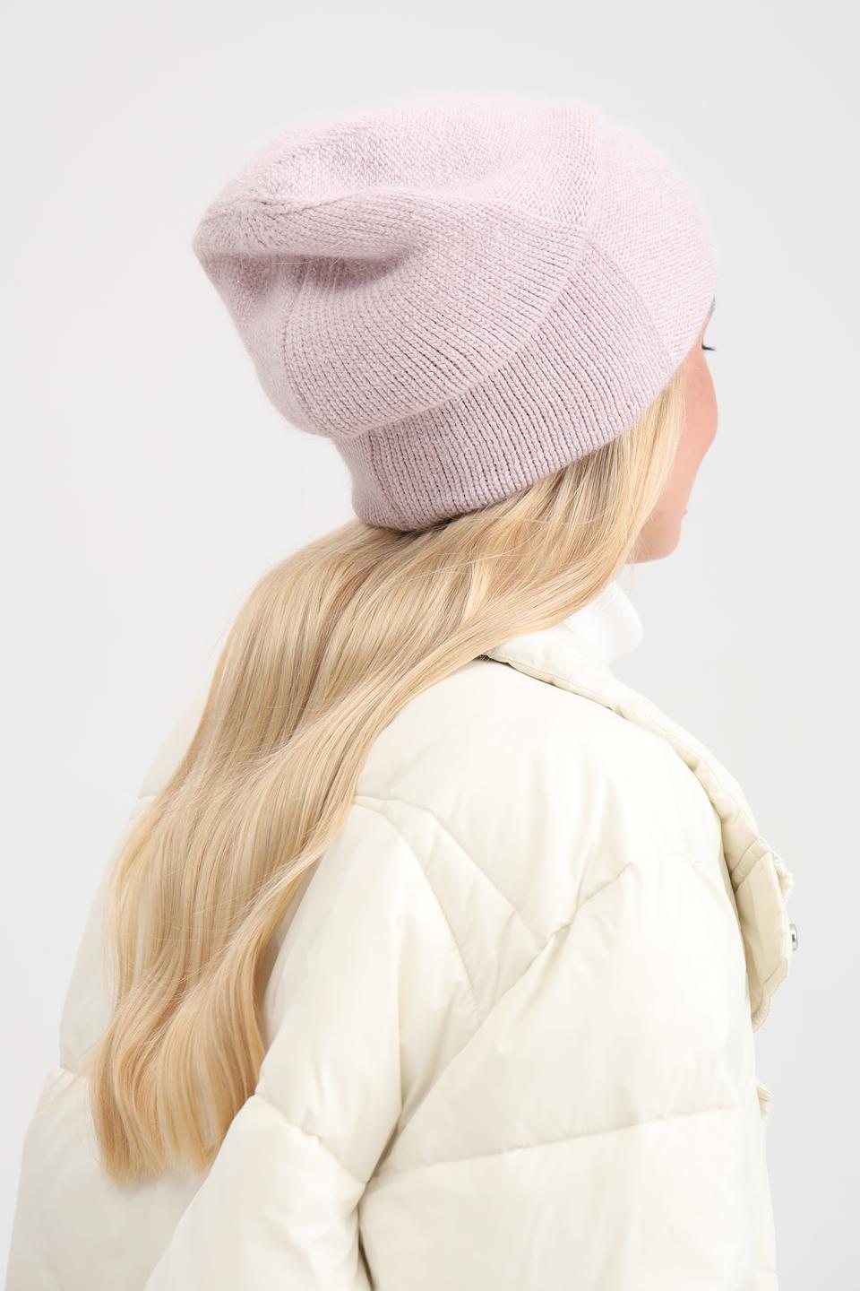 Шапка Adel вязаная пудровая