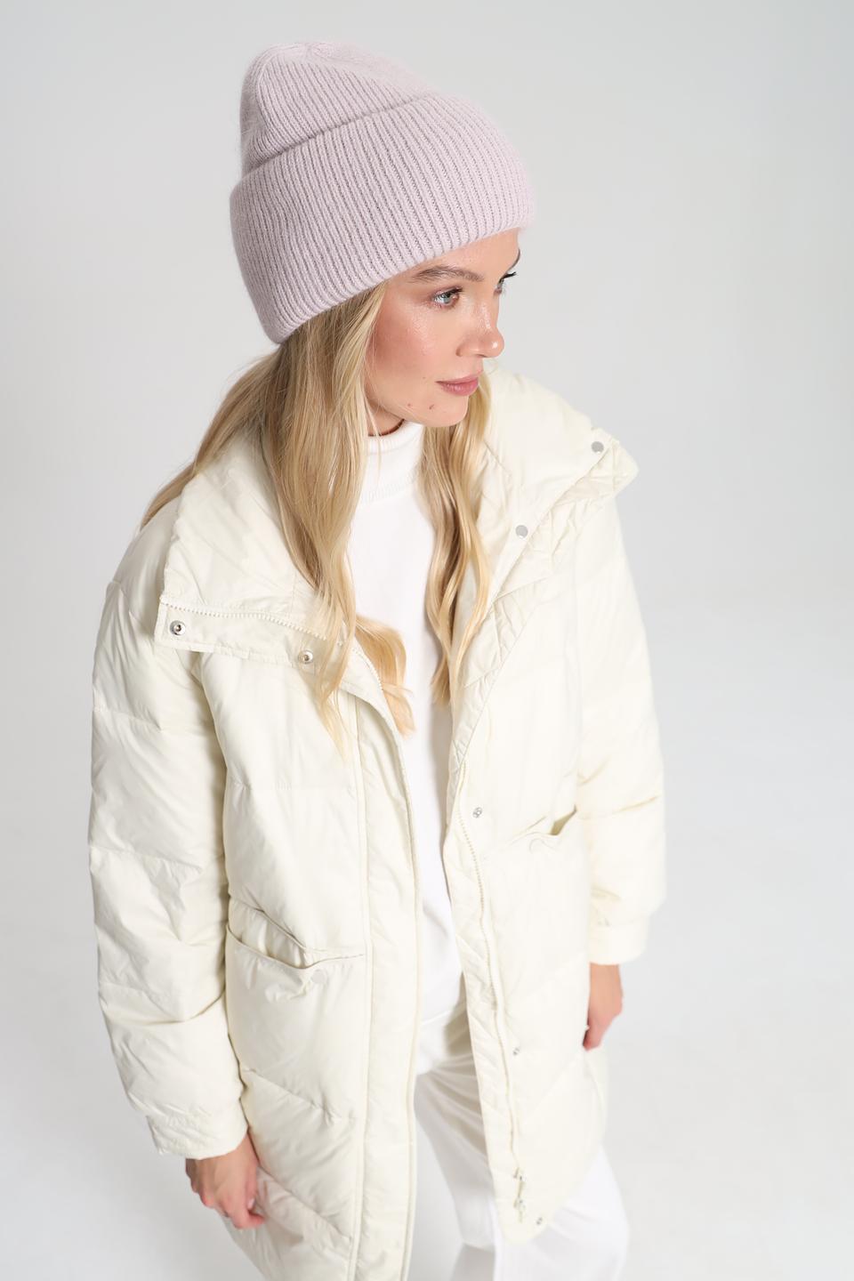 Шапка Adel вязаная пудровая