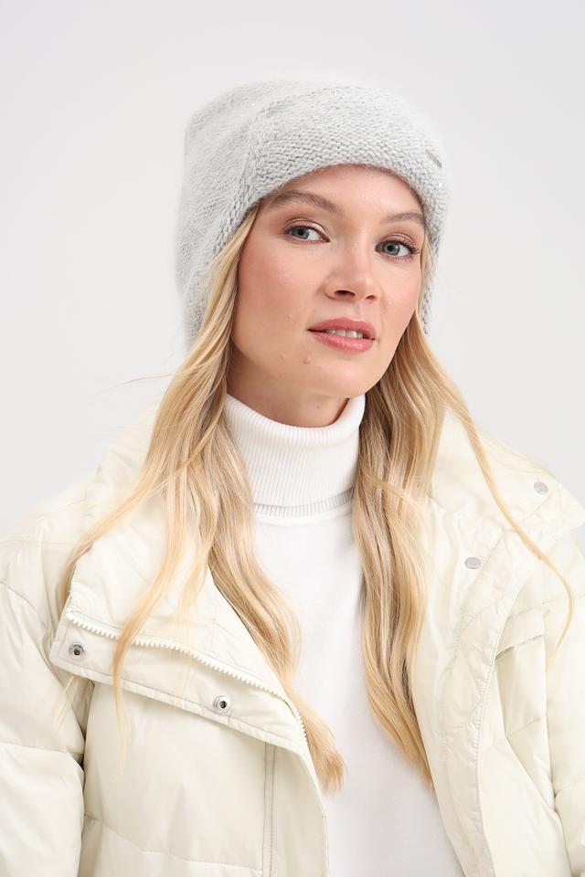 Шапка Adel вязаная серая