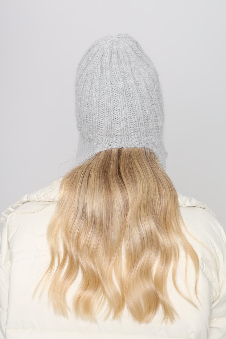 Шапка Adel вязаная серая