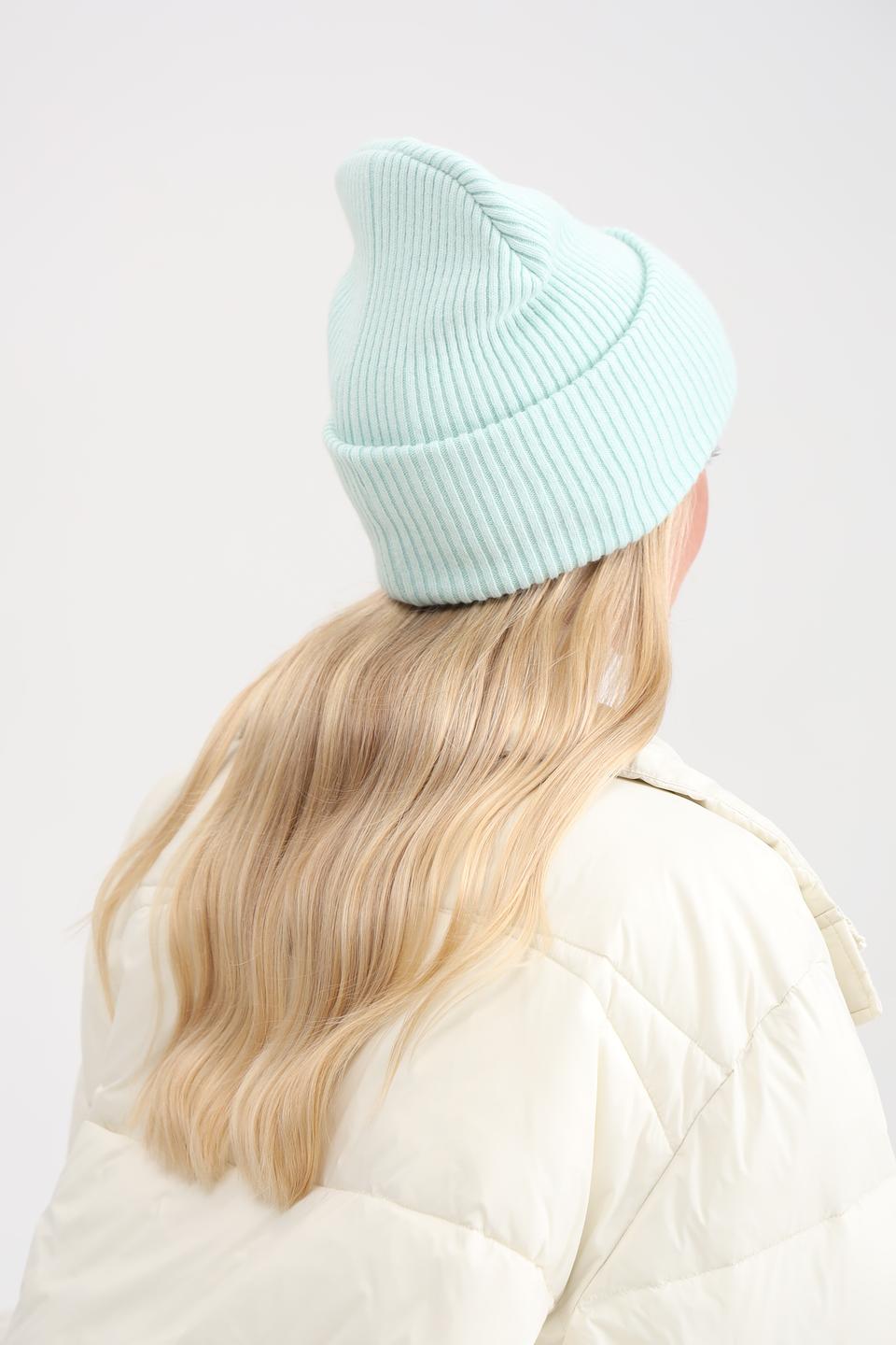 Шапка Adel вязаная мятная
