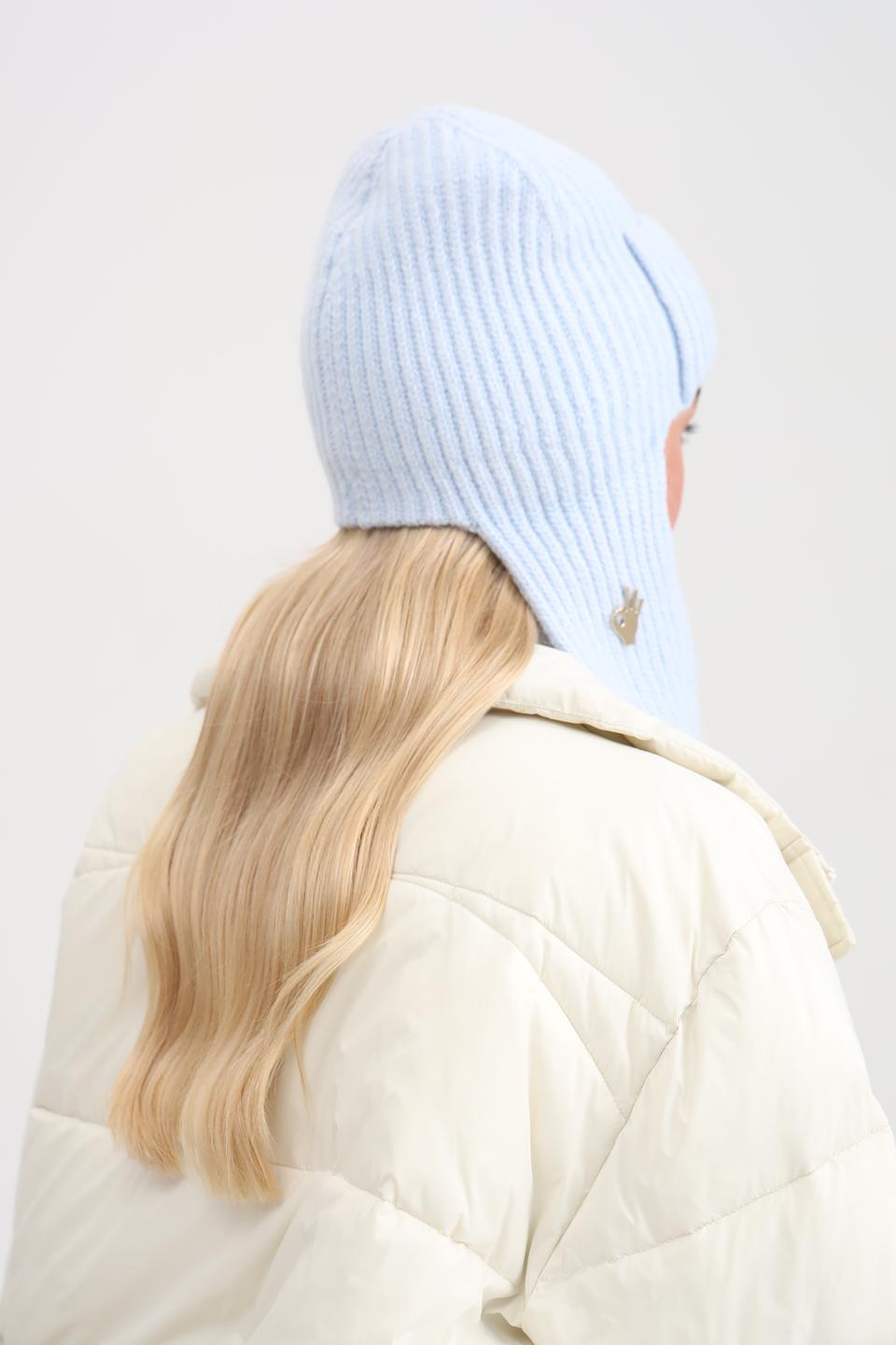 Шапка Adel с ушами голубая