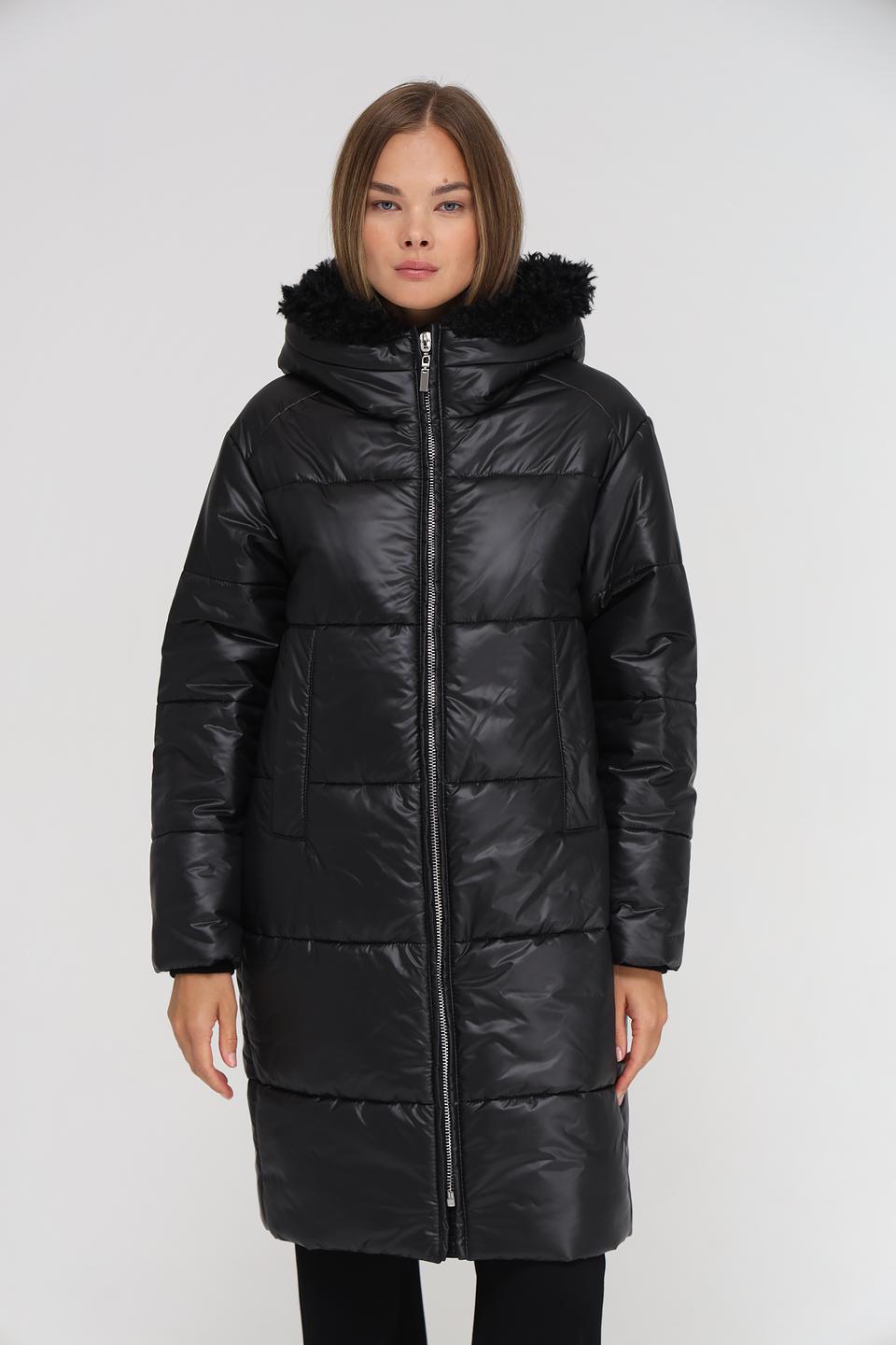 Пальто Electra style чёрное стеганое