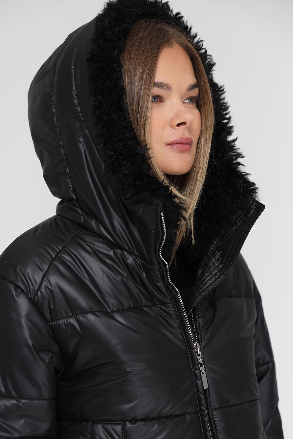 Пальто Electra style чёрное стеганое