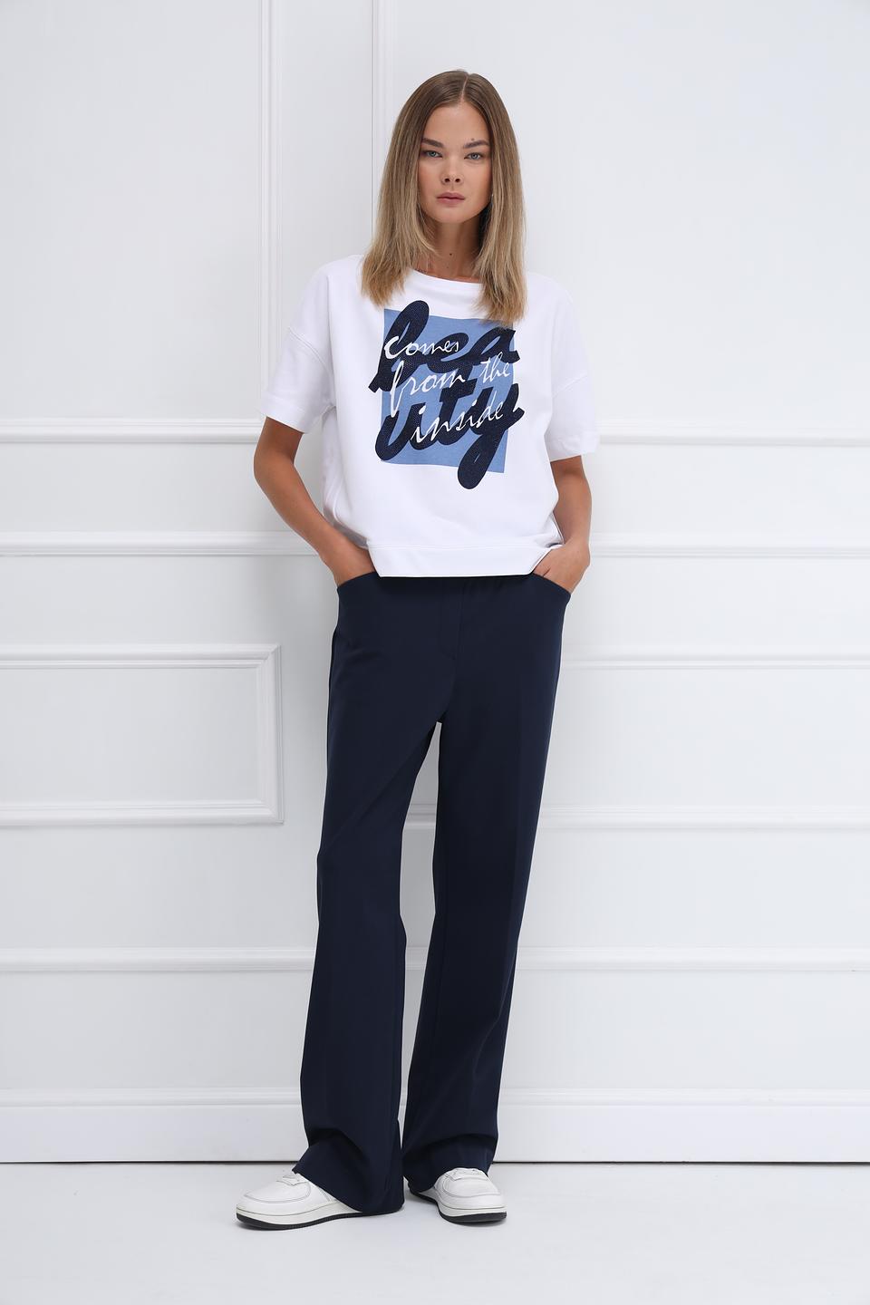 Футболка Monari с принтом белый