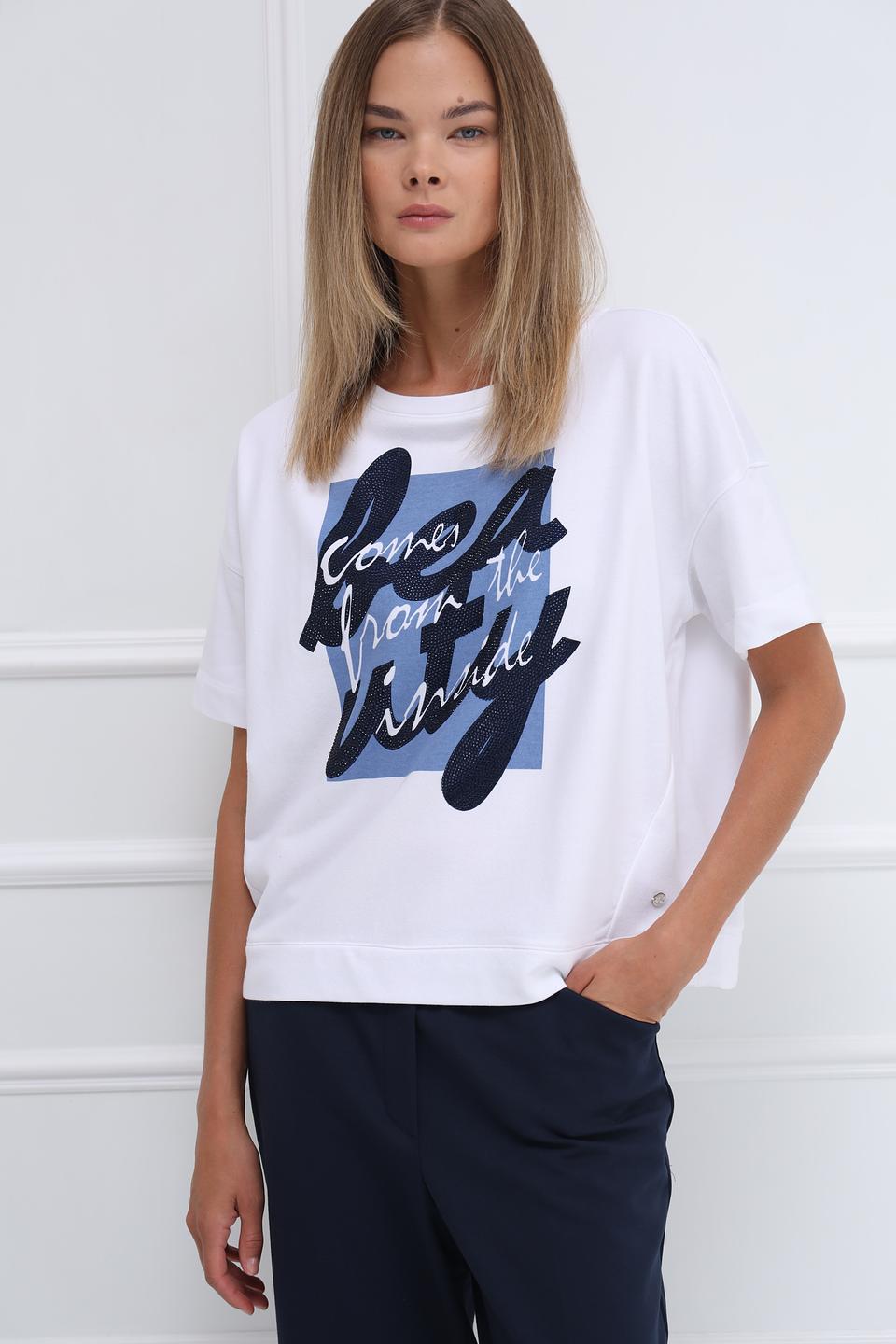 Футболка Monari с принтом белый