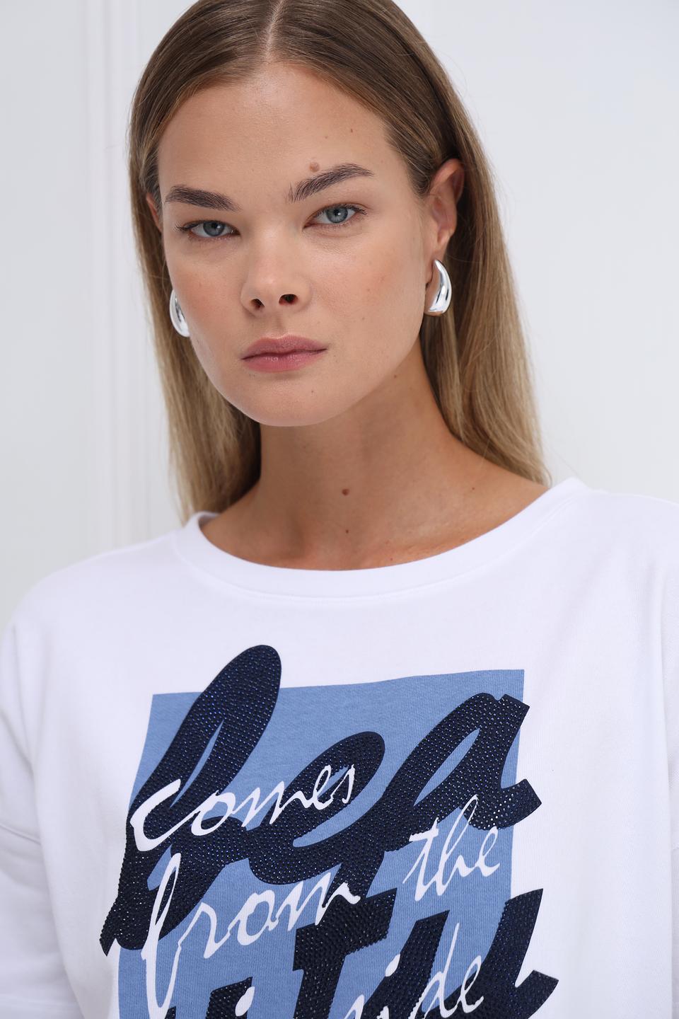 Футболка Monari с принтом белый