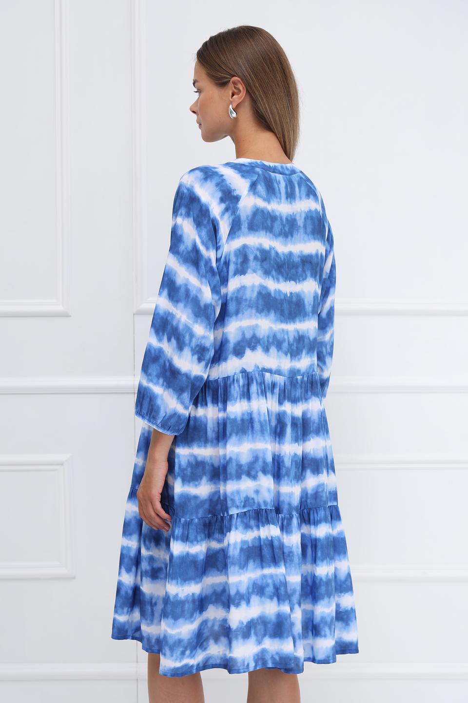 Платье Monari tie-dye синее